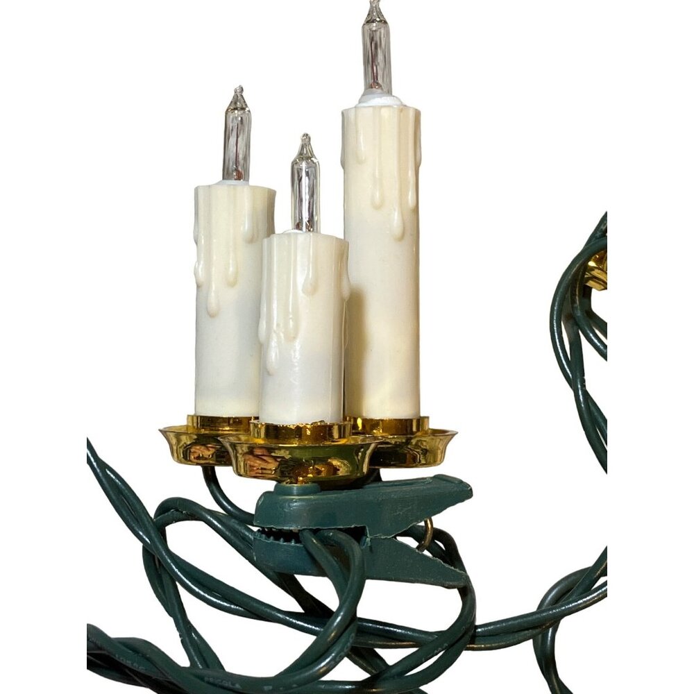 Christmas Candle String Light Set of 15 indoor Clip-on Lights